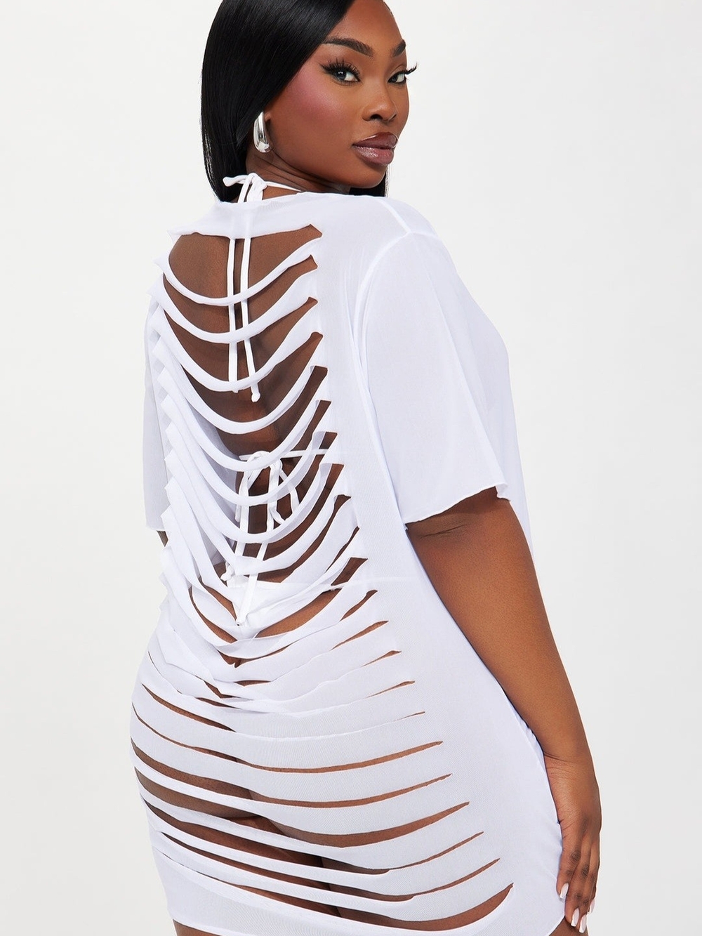 White Swimsuit Coverup